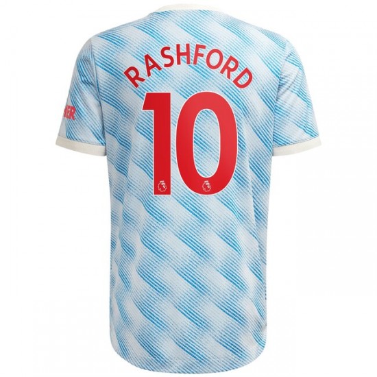 Camisola Manchester United Marcus Rashford 10 Equipamento Segundo 2021-2022 Manga Curta